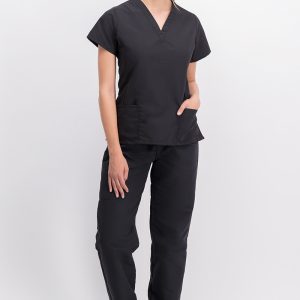 Pijama Quirúrgica Dama Modelo Negro Básico