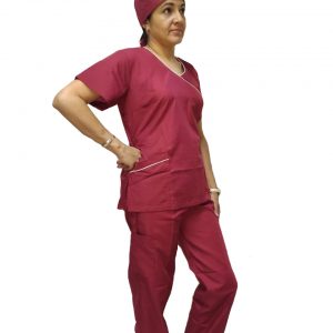 Pijama Quirúrgica Dama Vino